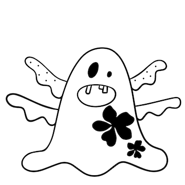 Premium vector vector halloween ghost clipart