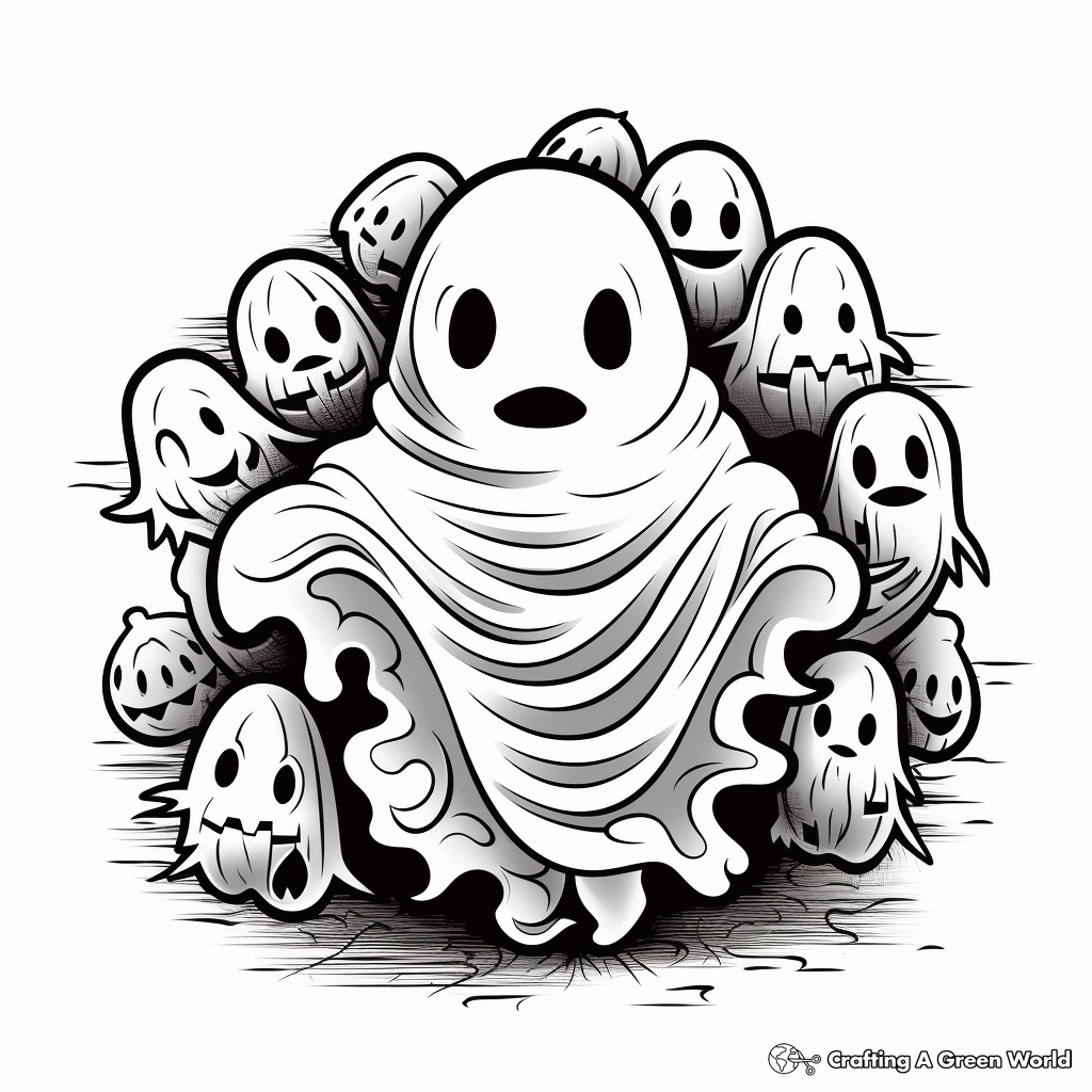 Ghost coloring pages