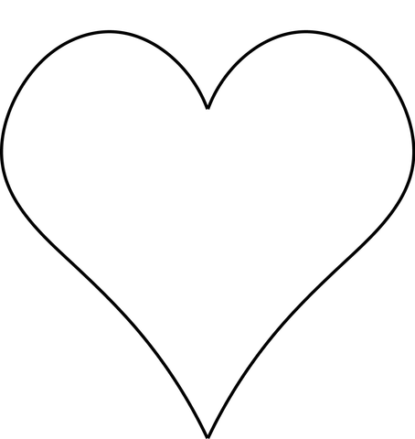 Simple heart coloring page free printable coloring pages