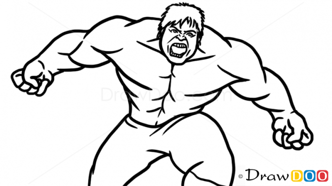 How to draw hulk superheroes