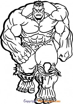 Coloring pages incredible hulk superhero