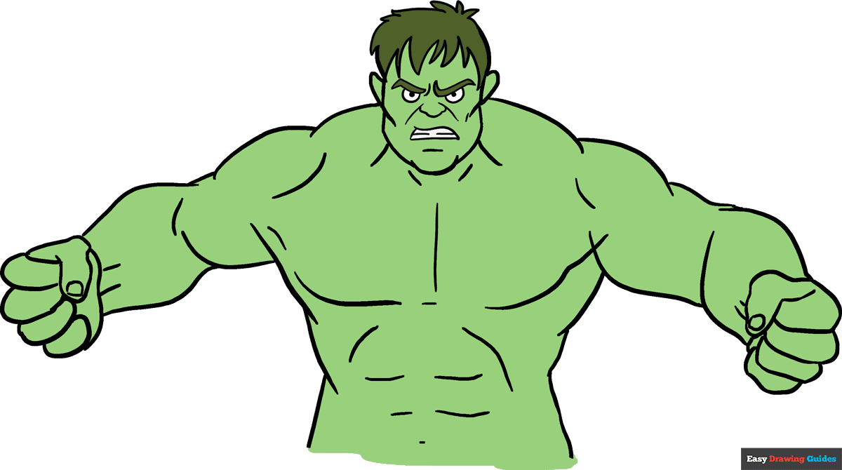 How to draw the hulk
