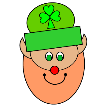 Leprechaun craft st patricks day shapes preschool lesson plan printable activity