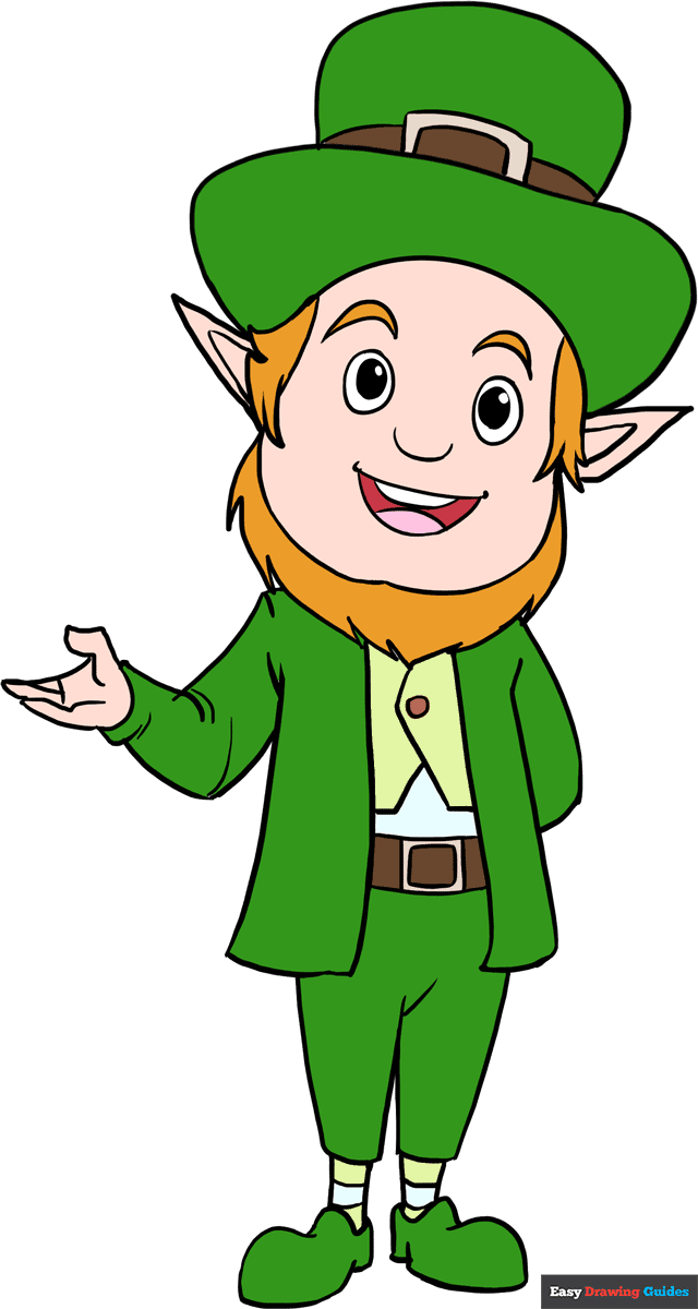 How to draw a leprechaun