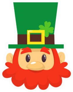 Simple cartoon leprechaun sticker