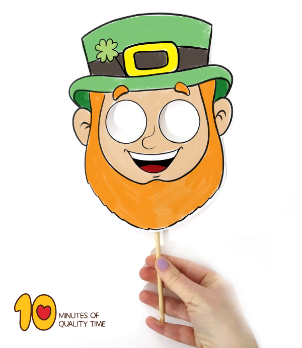 Leprechaun paper mask â minutes of quality time