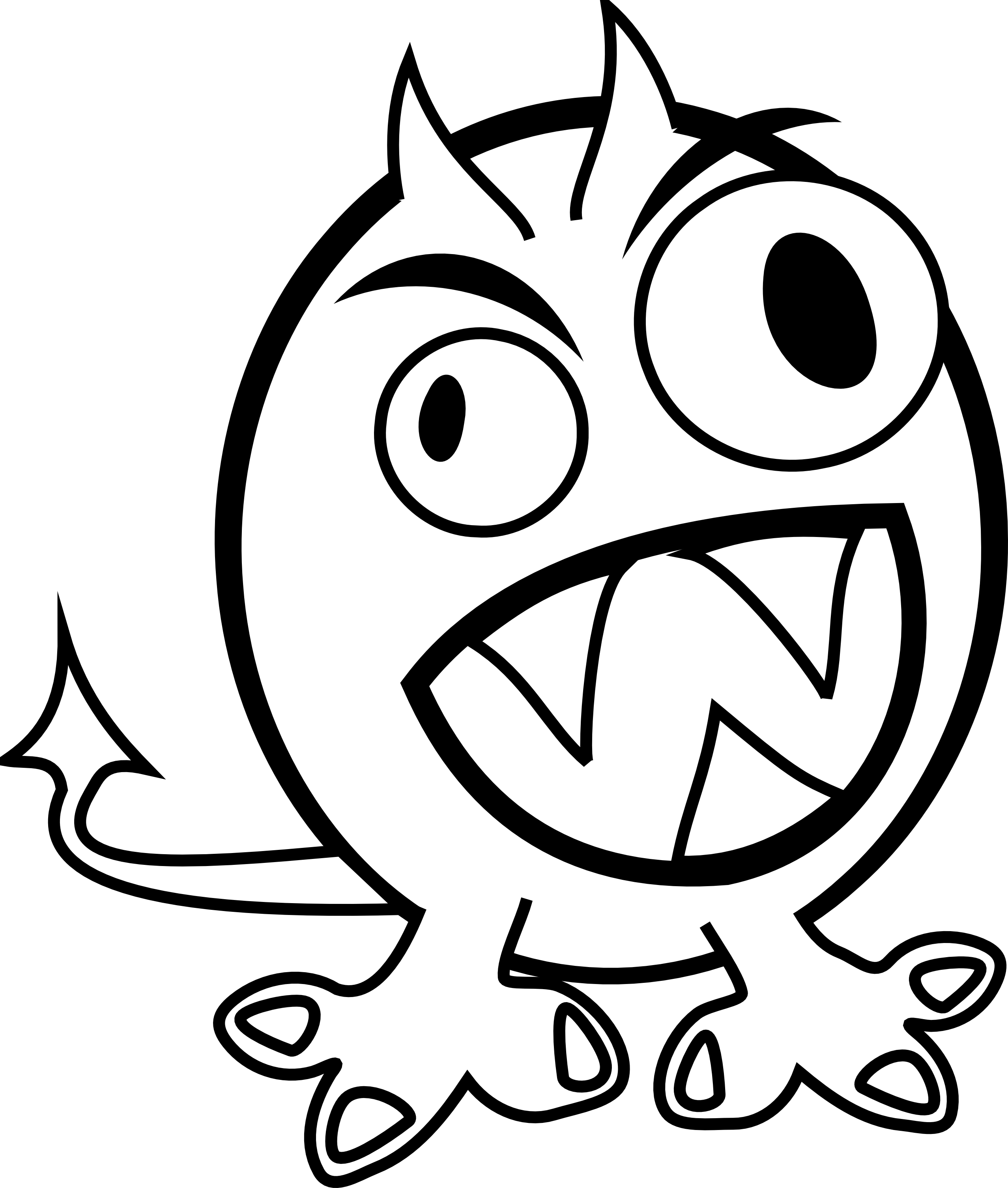 Free cliparts that you can monster quilt nose drawing free clip art