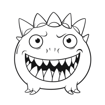Funny monster coloring pages cartoon monster coloring pages with eyes yelp outline sketch drawing vector monster drawing car drawing cartoon drawing png and vector with transparent background for free download