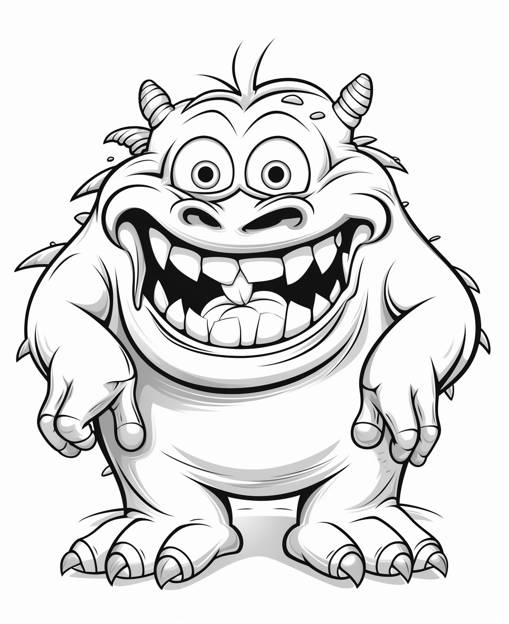Monsters coloring pages for children years old coloring pages