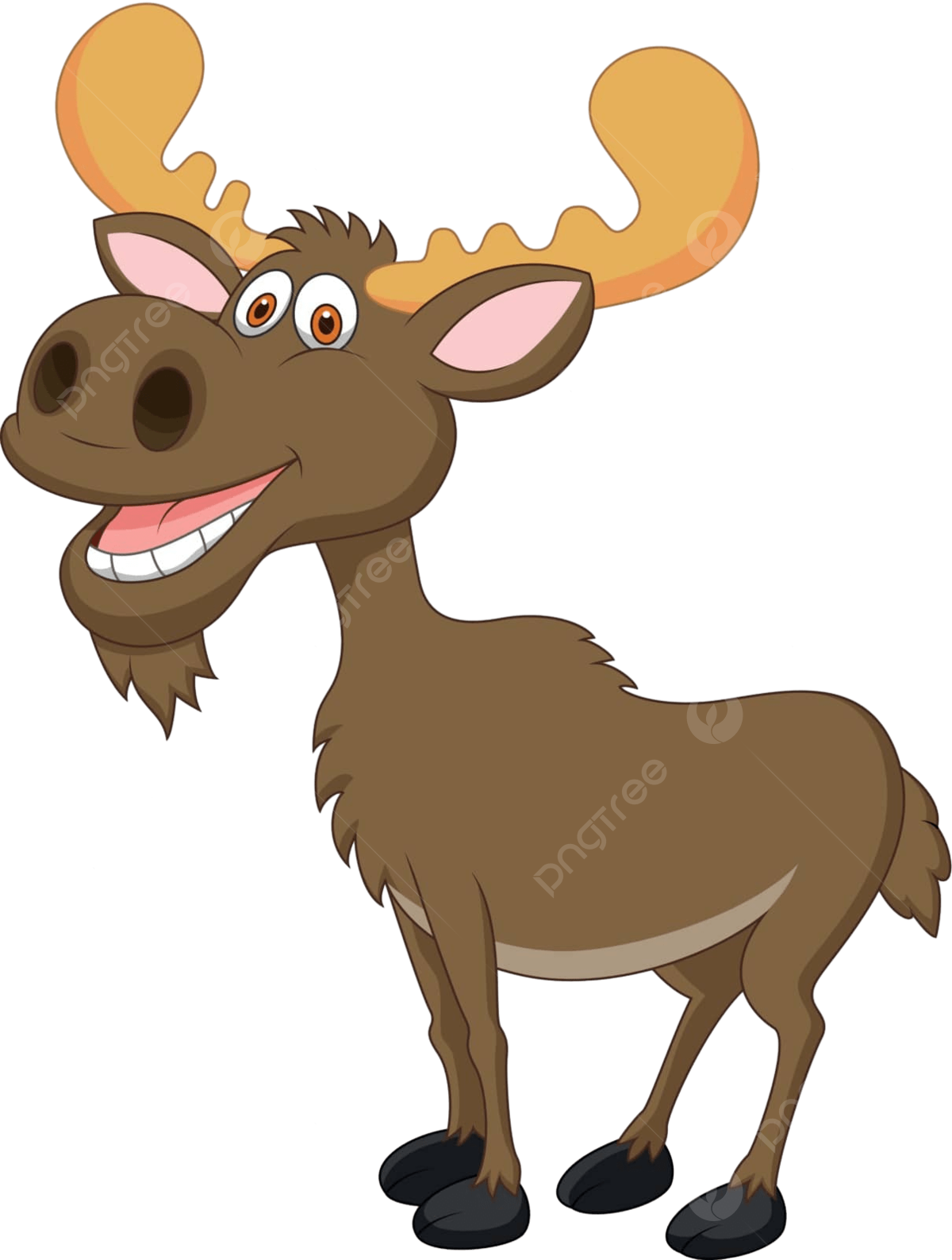Funny moose cartoon brown humor wood vector brown humor wood png and vector with transparent background for free download