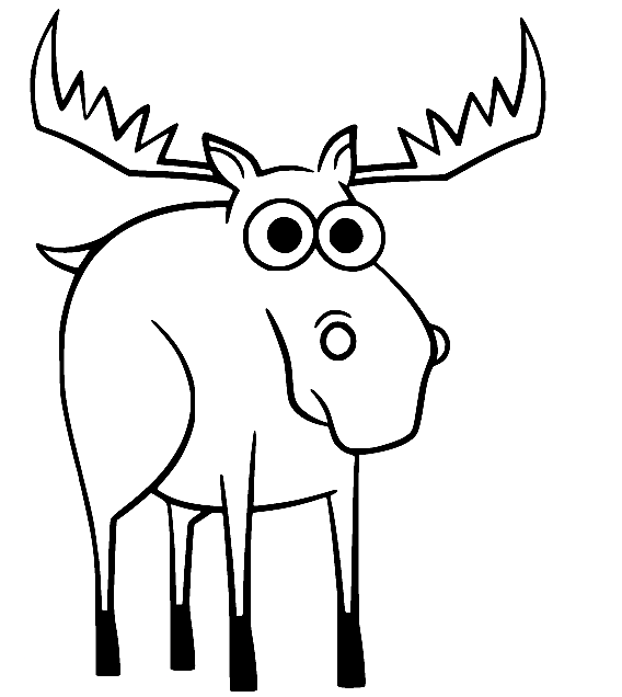 Moose coloring pages printable for free download