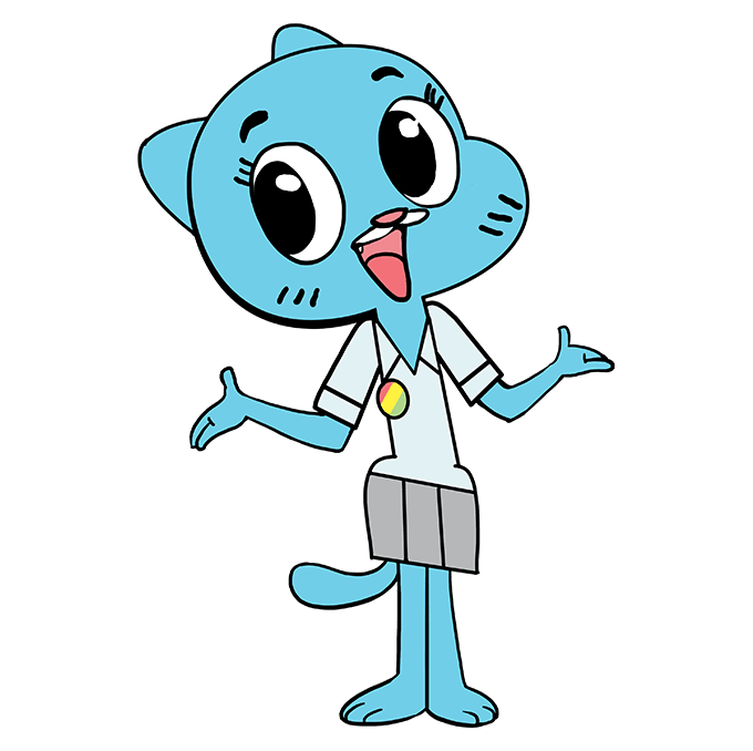 How to draw nicole watterson amazing world of gumball easy drawing guides