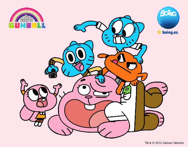 Colored page gumball and friends painted by user not registered