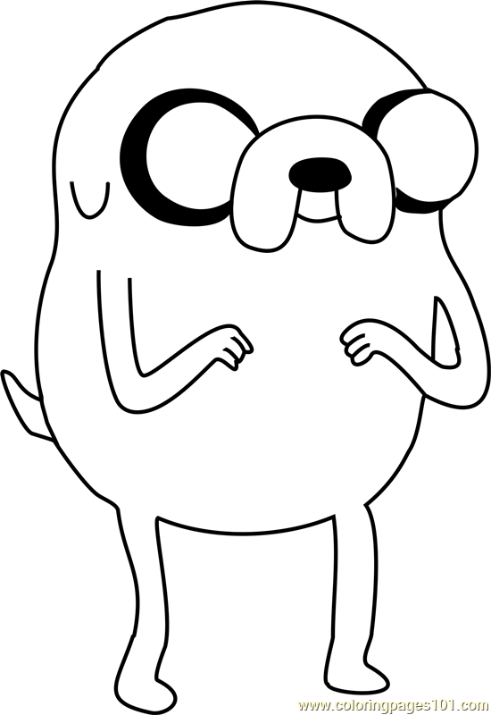 Jake the dog coloring page for kids