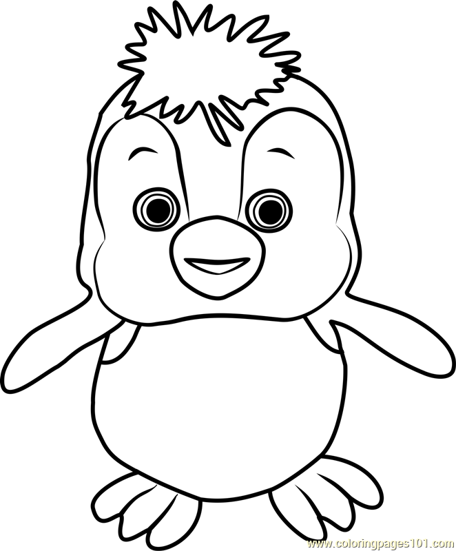 Penguin coloring page for kids