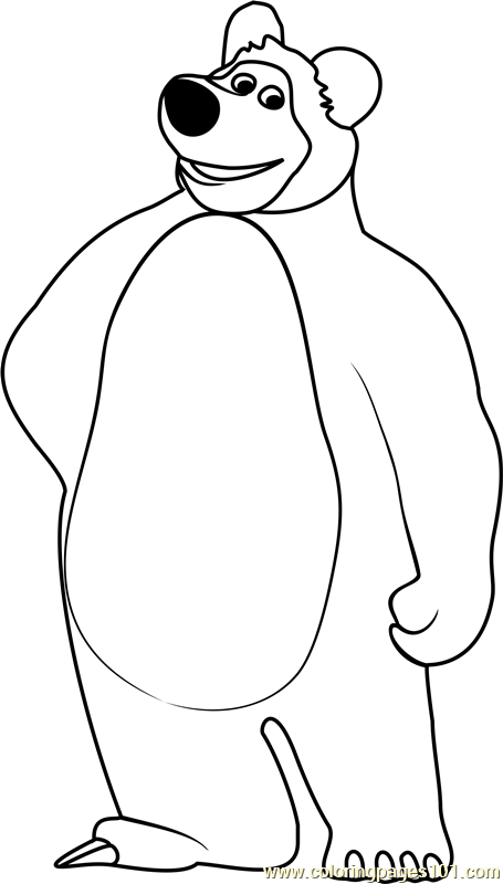 The bear coloring page for kids