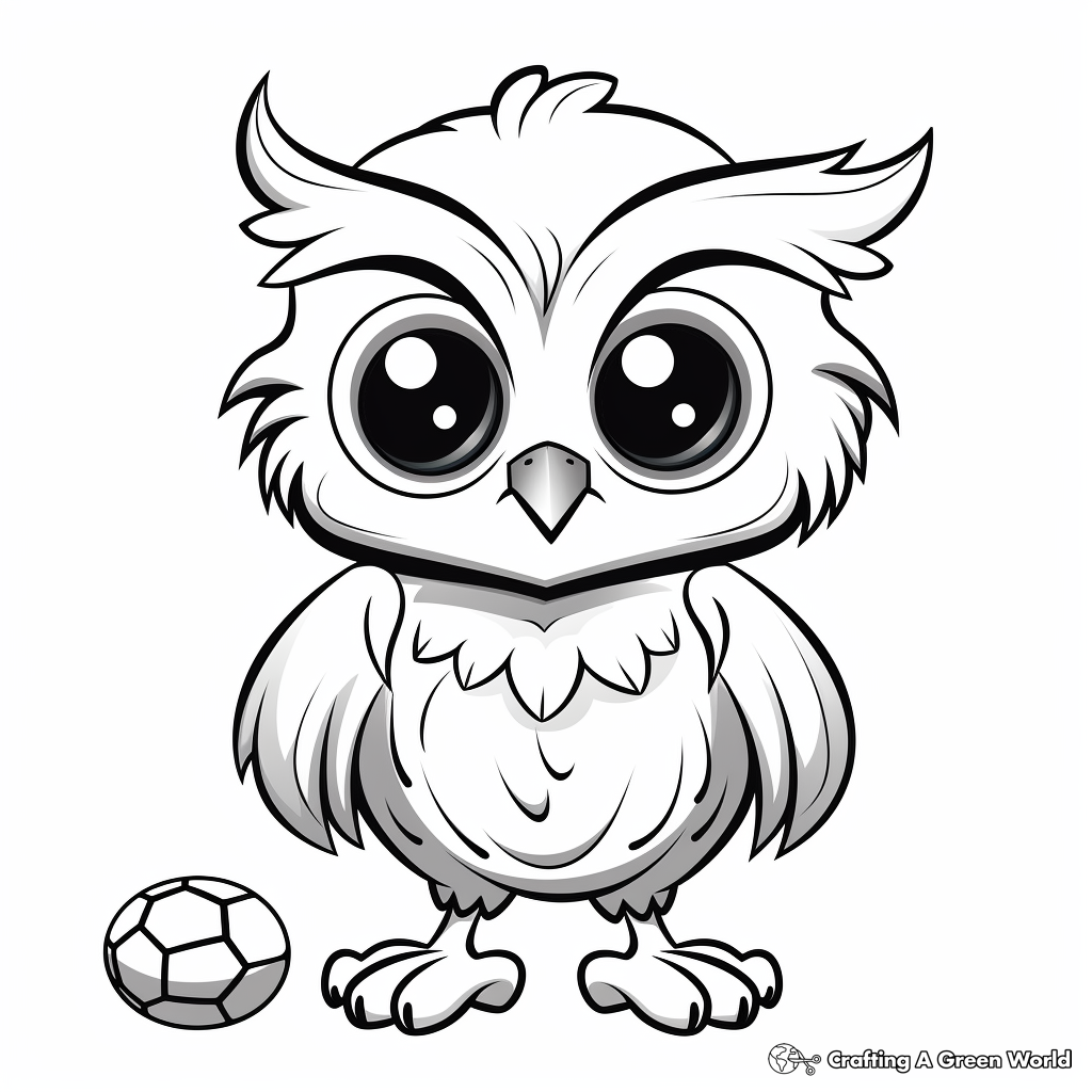 Realistic owl coloring pages