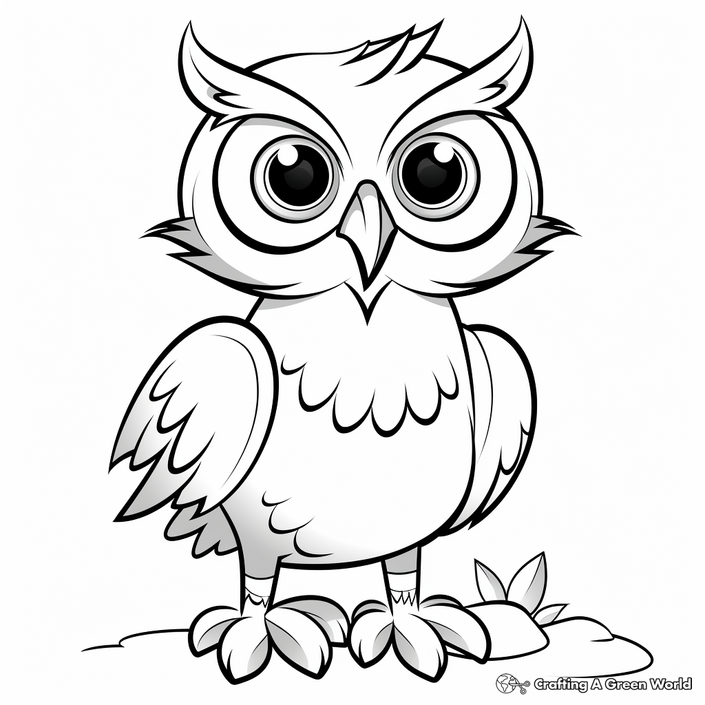 Great horned owl coloring pages
