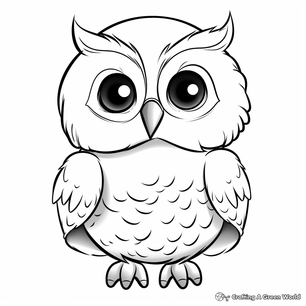 Snowy owl coloring pages