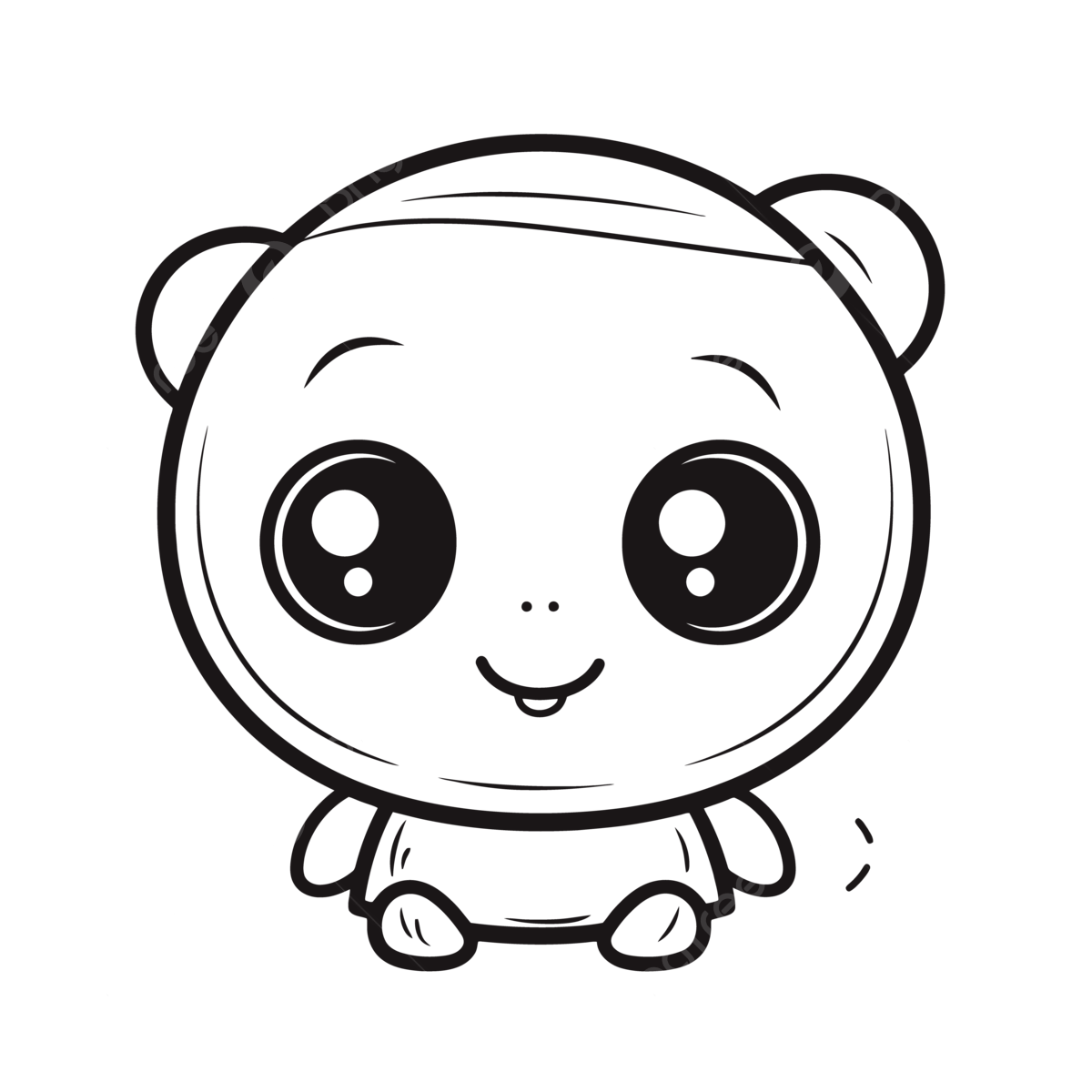 Picture of a cute panda bear coloring page outline sketch drawing vector glow drawing glow outline glow sketch png and vector with transparent background for free download