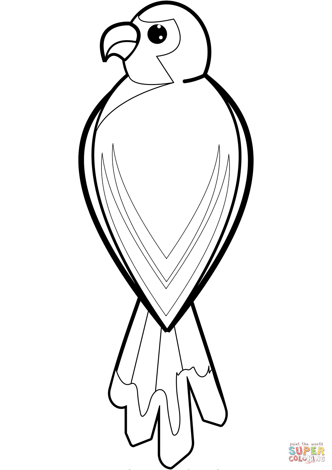 Parrot coloring page free printable coloring pages