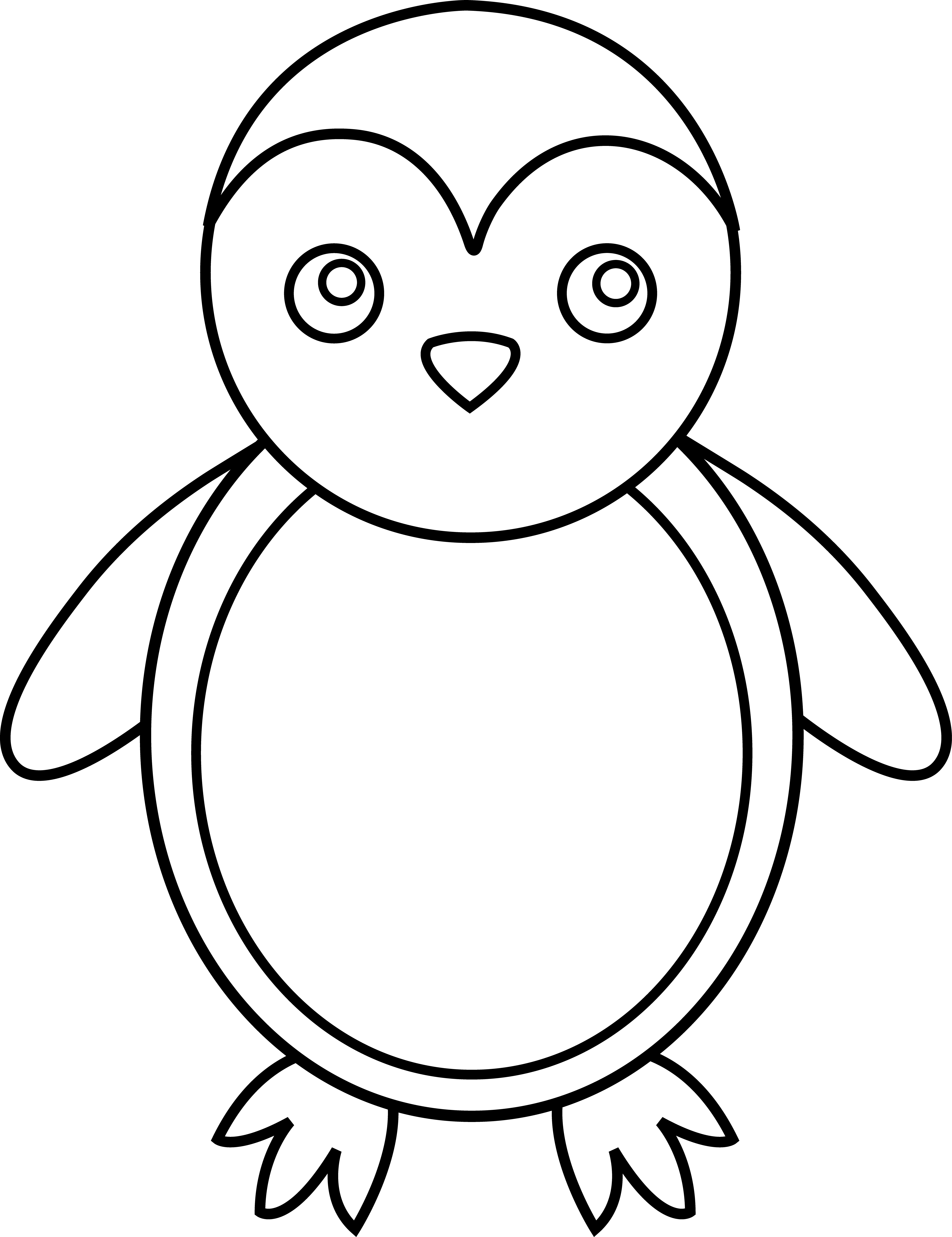 Penguin line art