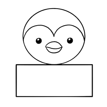 Premium vector penguin cartoon animal cute kawaii doodle coloring page drawing