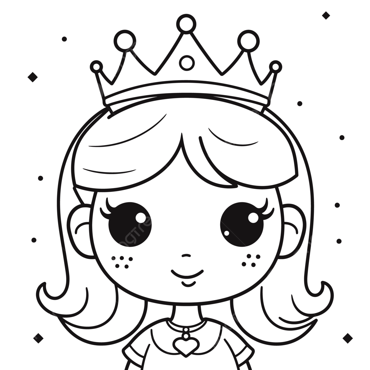 Princess coloring page with a crown outline sketch drawing vector crown drawing wing drawing ring drawing png and vector with transparent background for free download