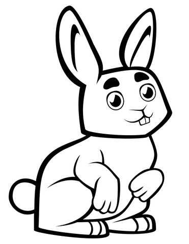 Cute baby rabbit coloring page free printable coloring pages