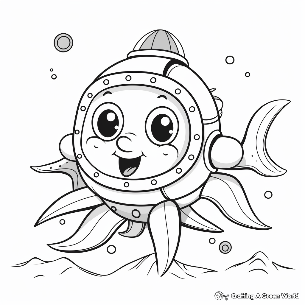 Cartoon fish coloring pages