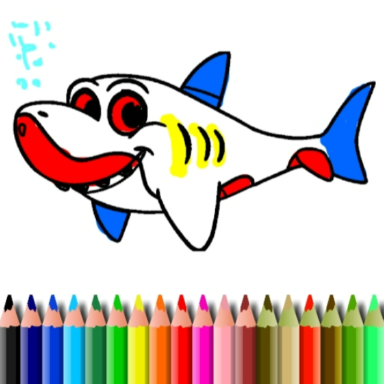 Bts shark coloring book ðï play now on