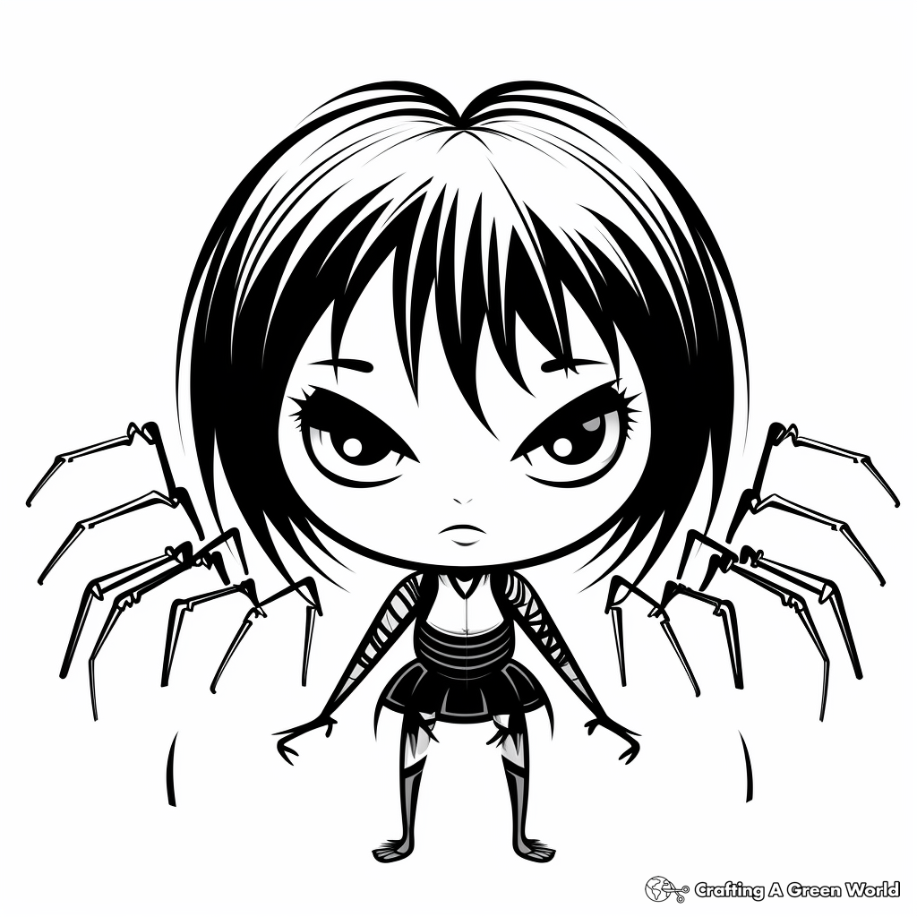 Black widow spider coloring pages