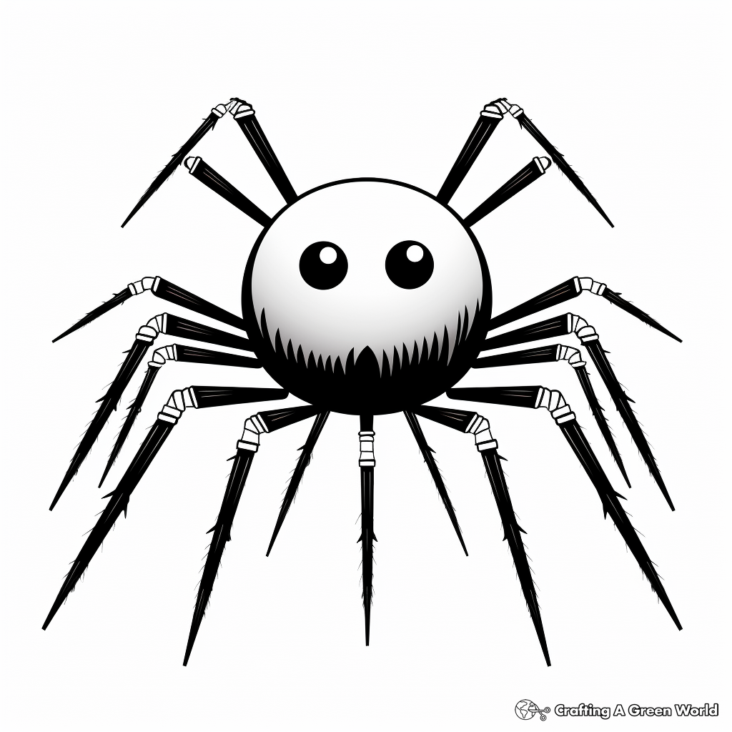 Black widow spider coloring pages