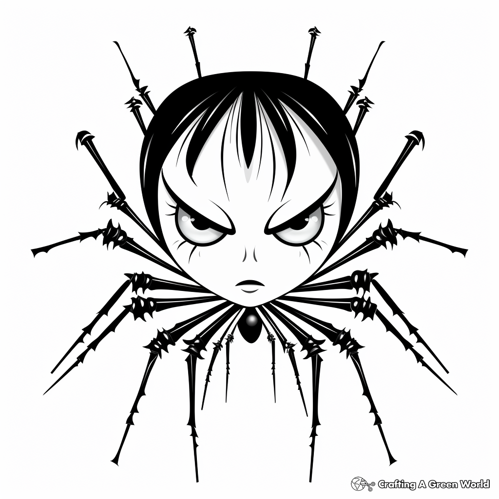 Black widow spider coloring pages