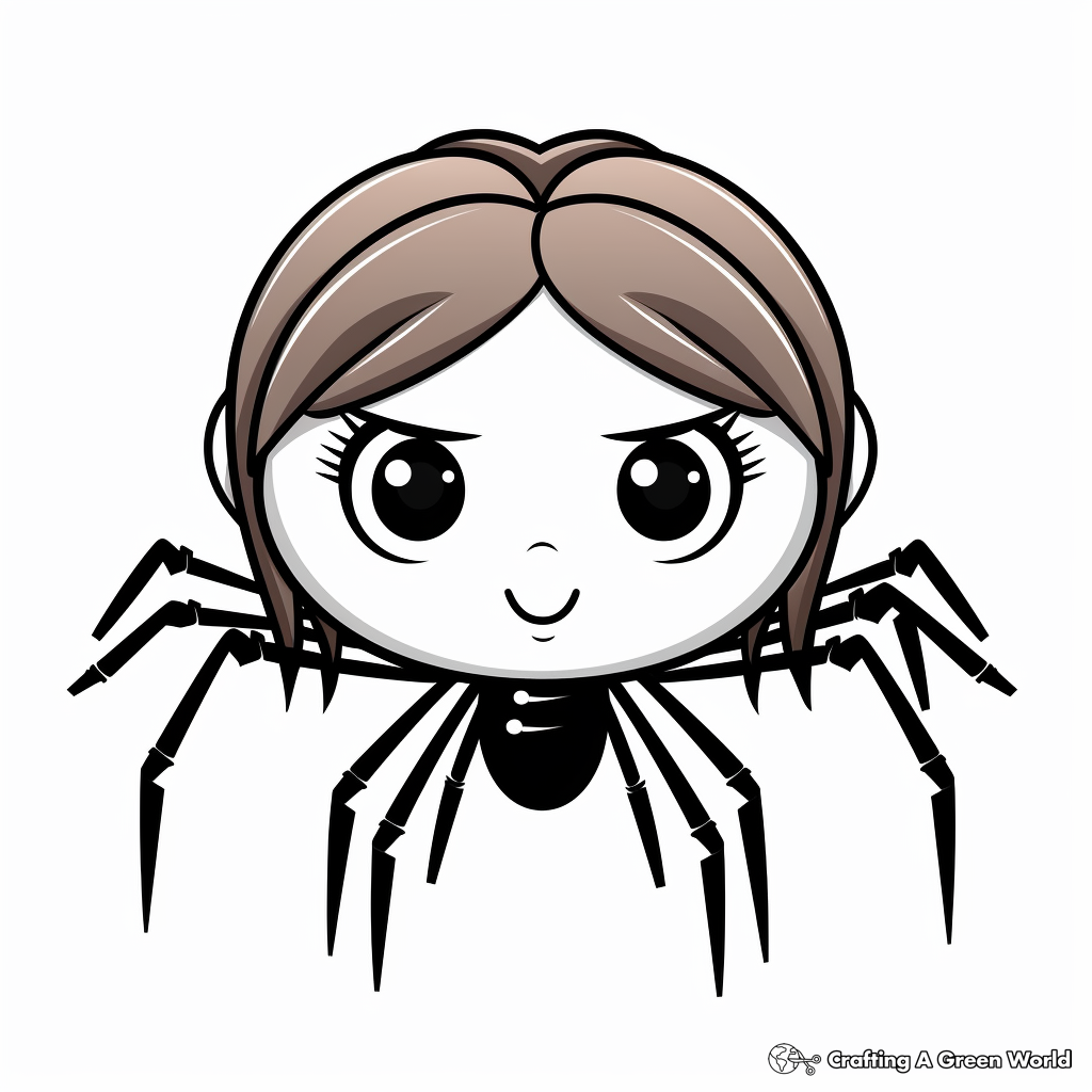 Black widow spider coloring pages