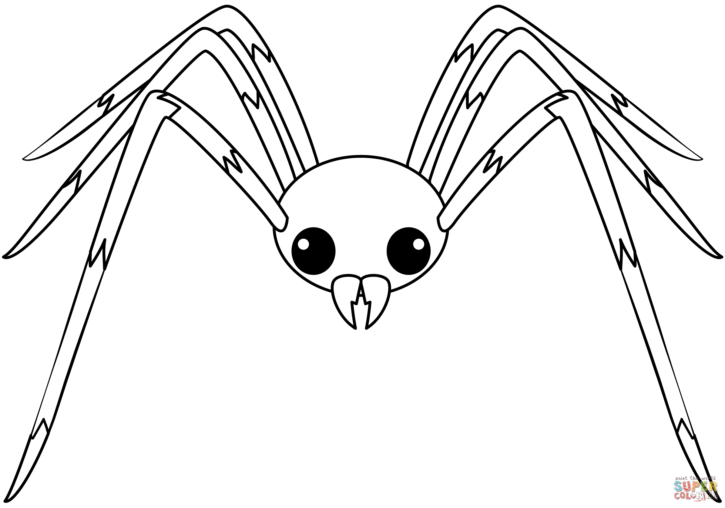 Spider coloring page free printable coloring pages