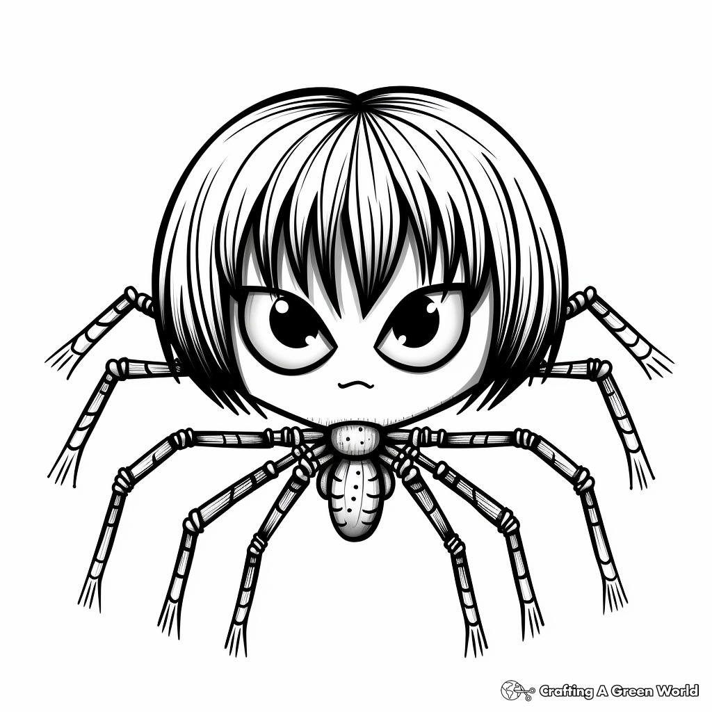 Black widow spider coloring pages