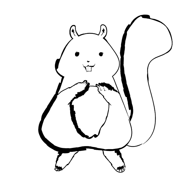Doodle drawing image of squirrel beach sheet by nithid sanbundit