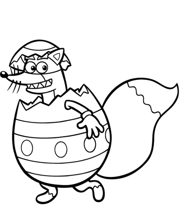 Easter style swiper coloring sheet