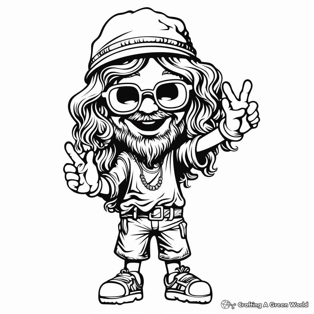 Tie dye coloring pages