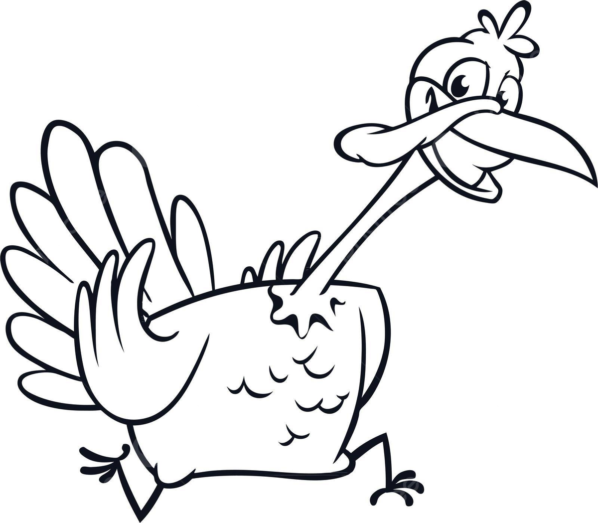 Cartoon turkey coloring book png transparent images free download vector files