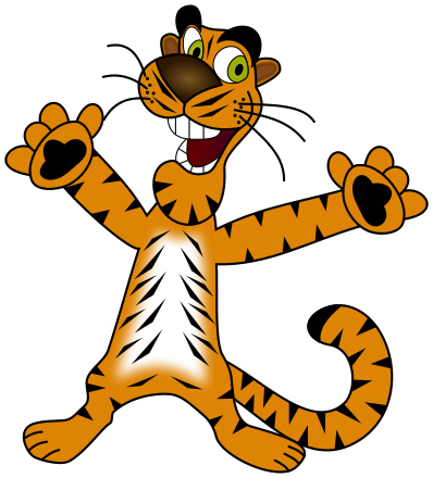 Cartoon tiger clip art image