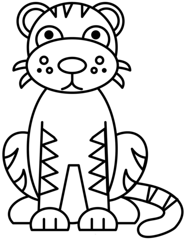 Tiger coloring page free printable coloring pages