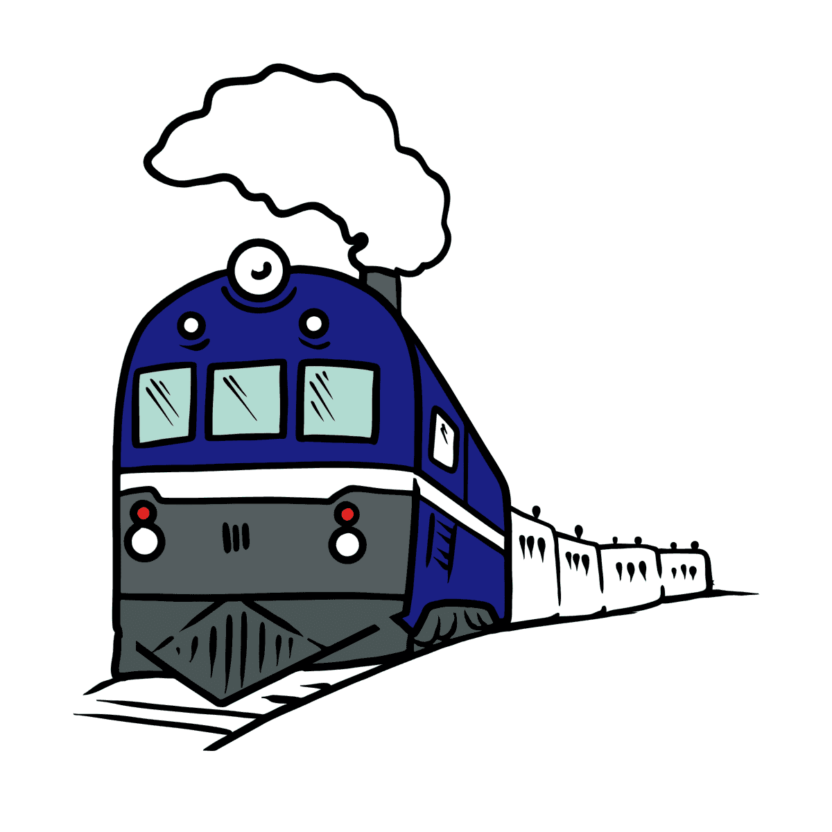 Train coloring page for toddlers