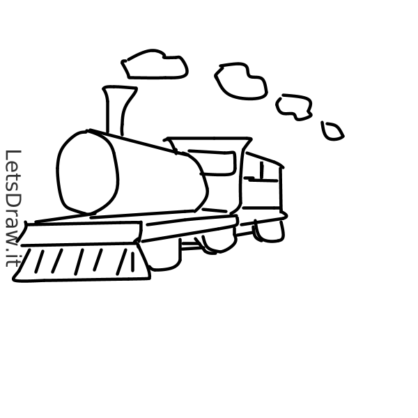 How to draw train axnorrpng