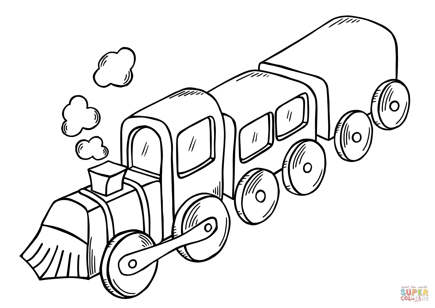 Train coloring page free printable coloring pages