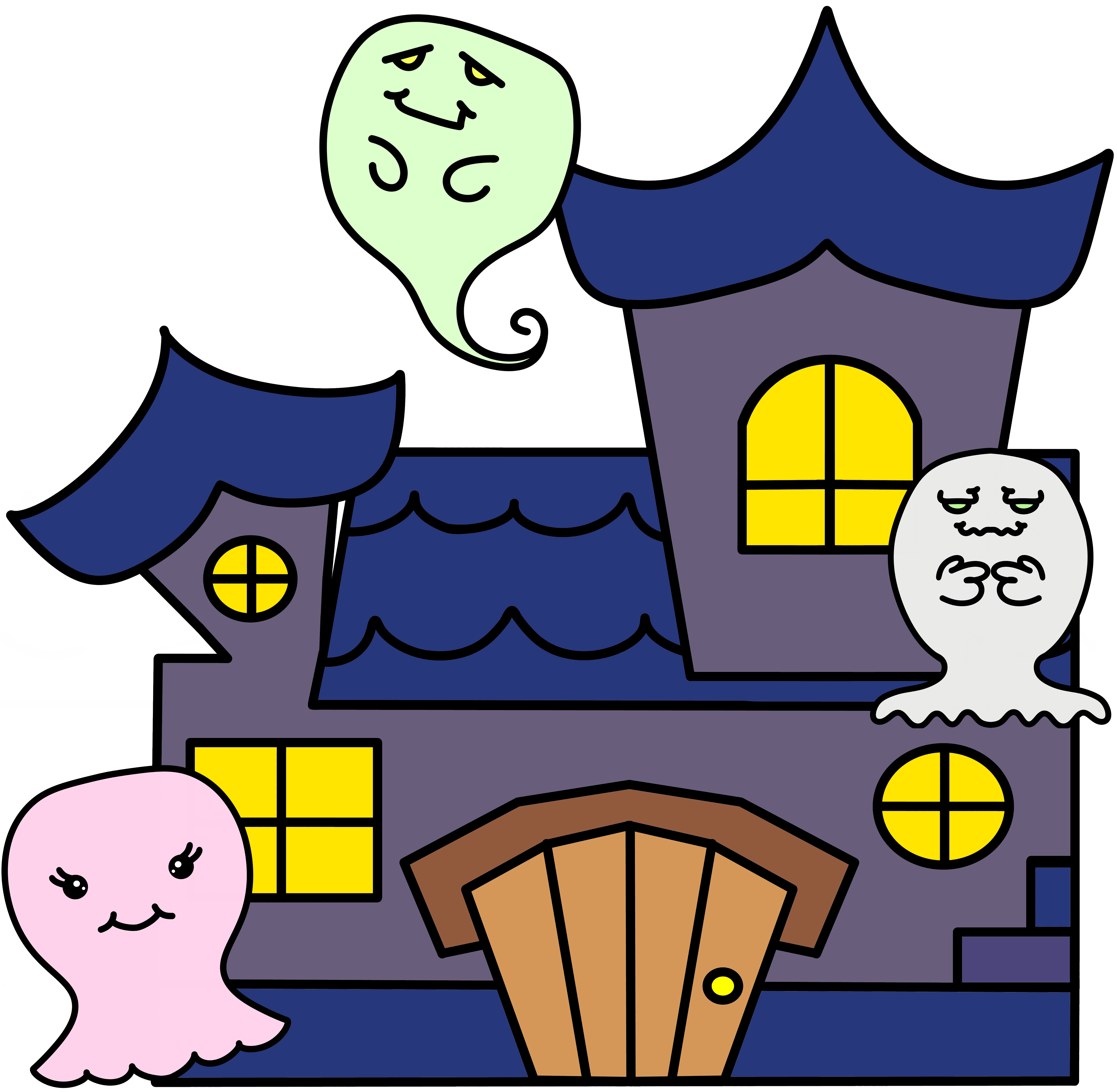 Halloween boo ghosts haunted house clip art set made by teachers