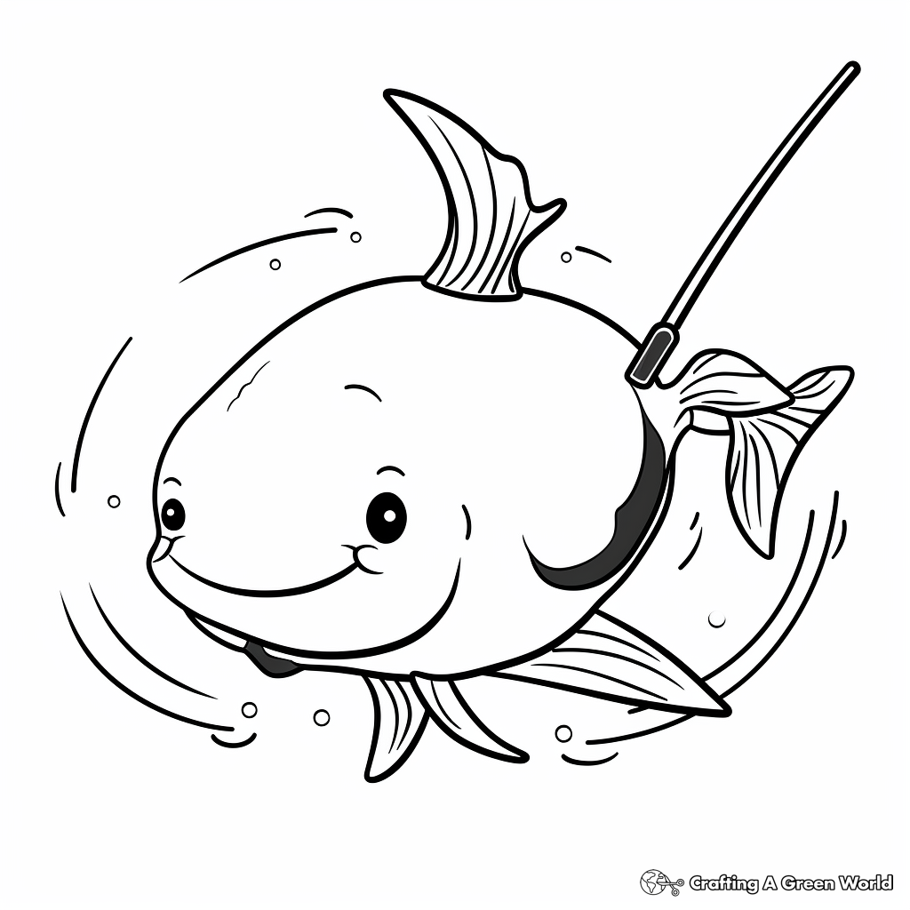 Cute whale coloring pages