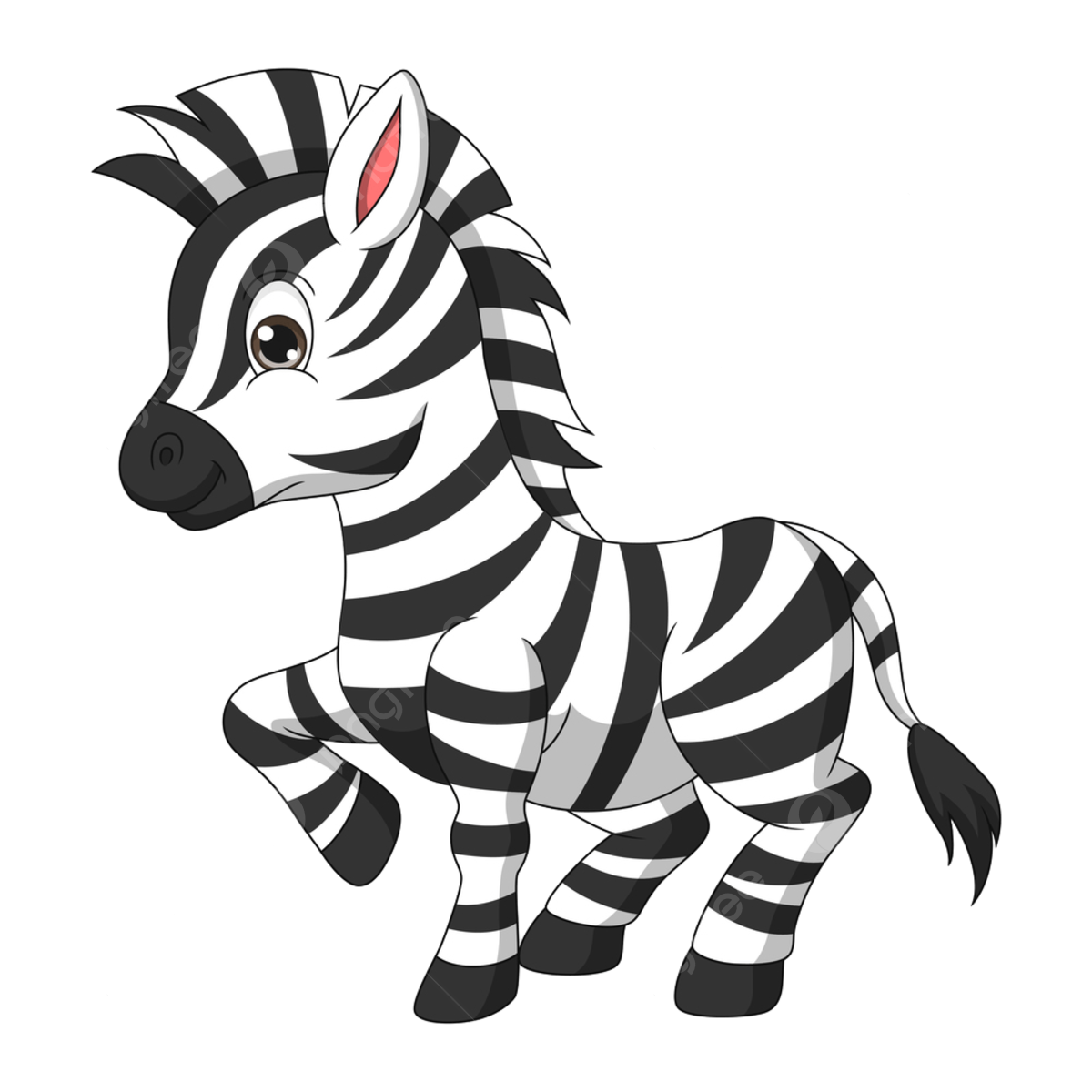 Cute zebra cartoon on white background zebra drawing cartoon drawing zebra sketch png and vector with transparent background for free download