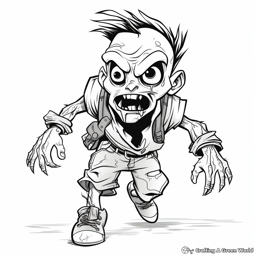 Zombie coloring pages